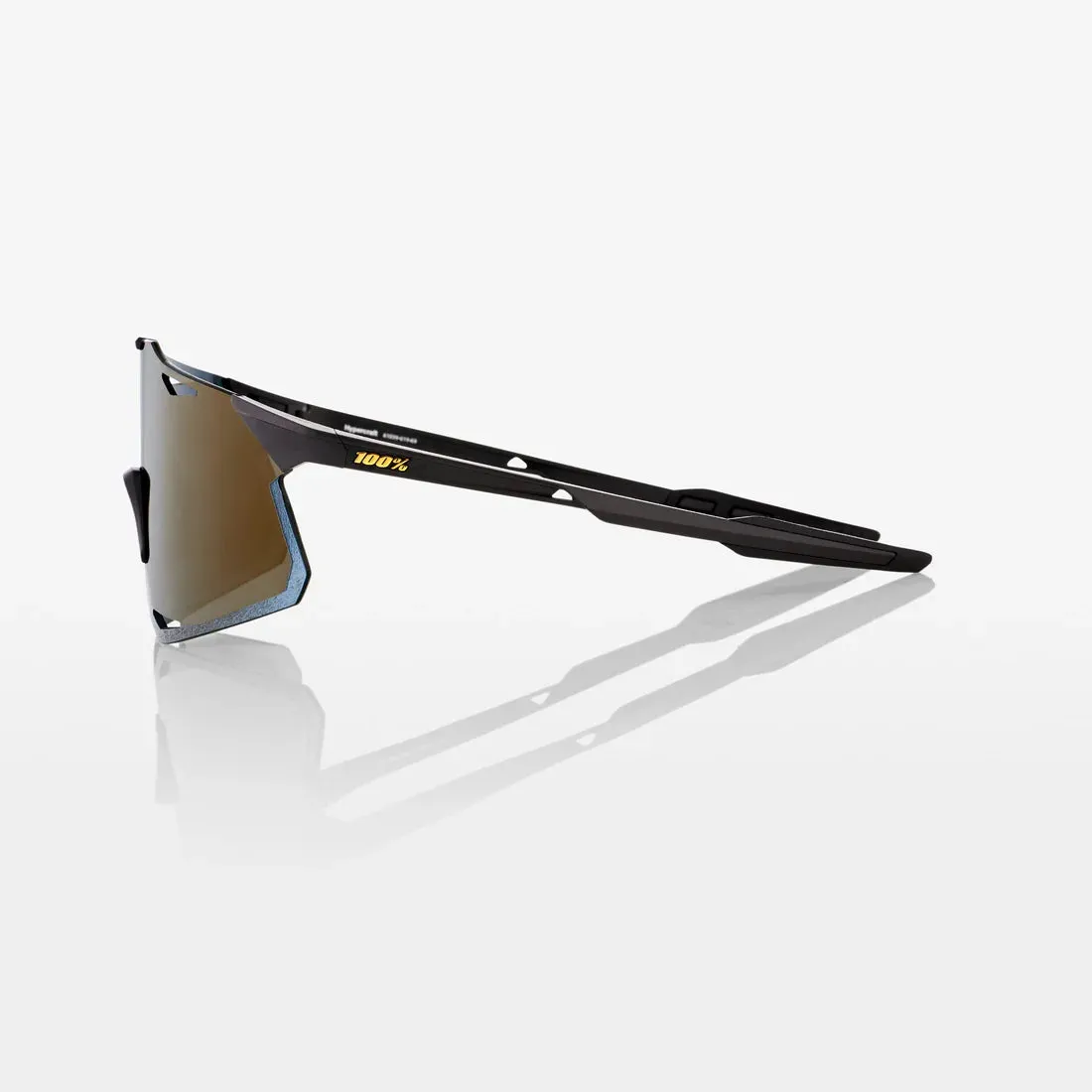 100% HYPERCRAFT® Sport Sunglasses - (Matte Black/Gold Mirror)