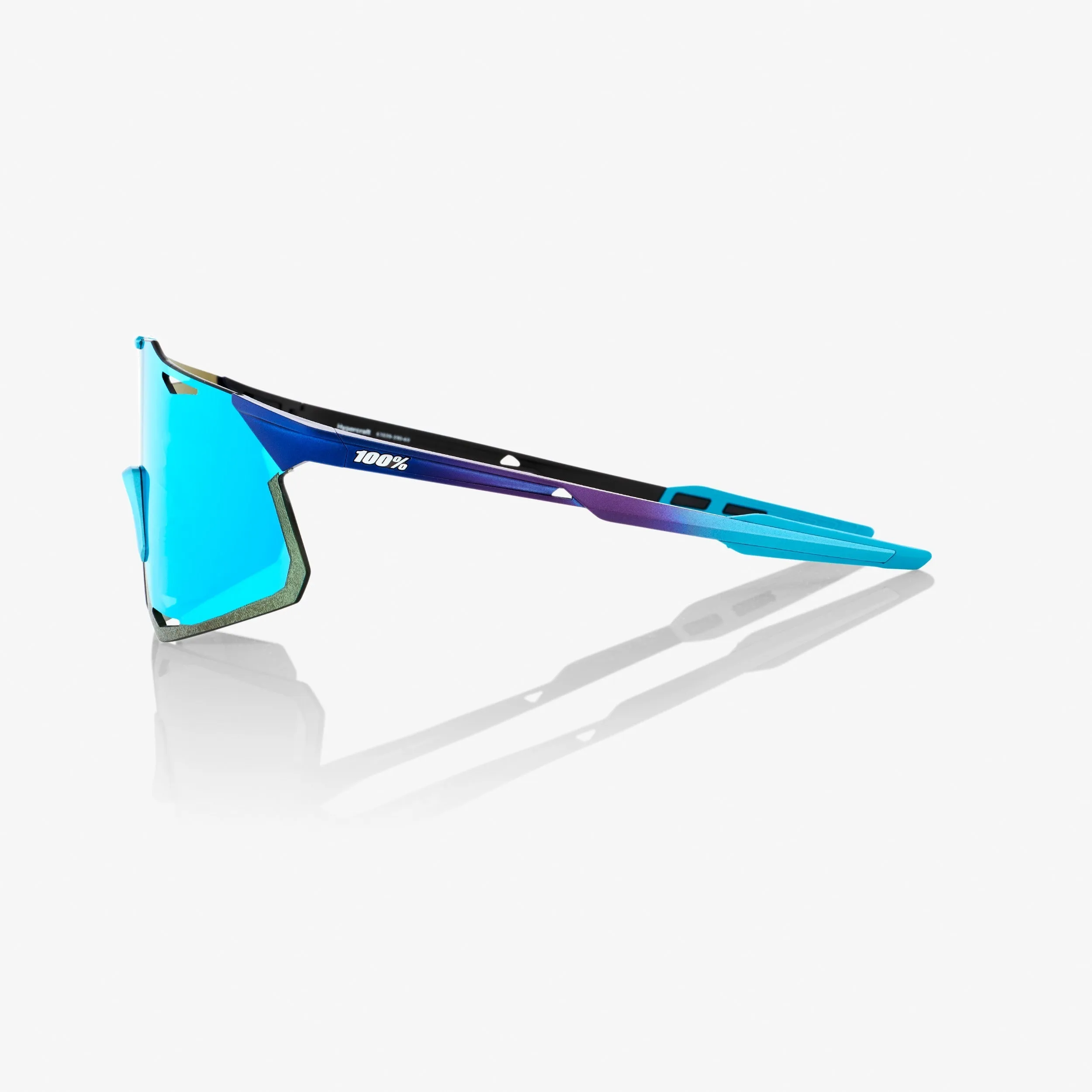 100% HYPERCRAFT Sport Sunglasses - (Matte Metallic Into the Fade/Blue Topaz Multilayer Mirror Lens)