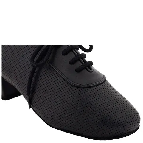 A-1001 - 11 Black Perforated Leather Ballroom Practice Shoe