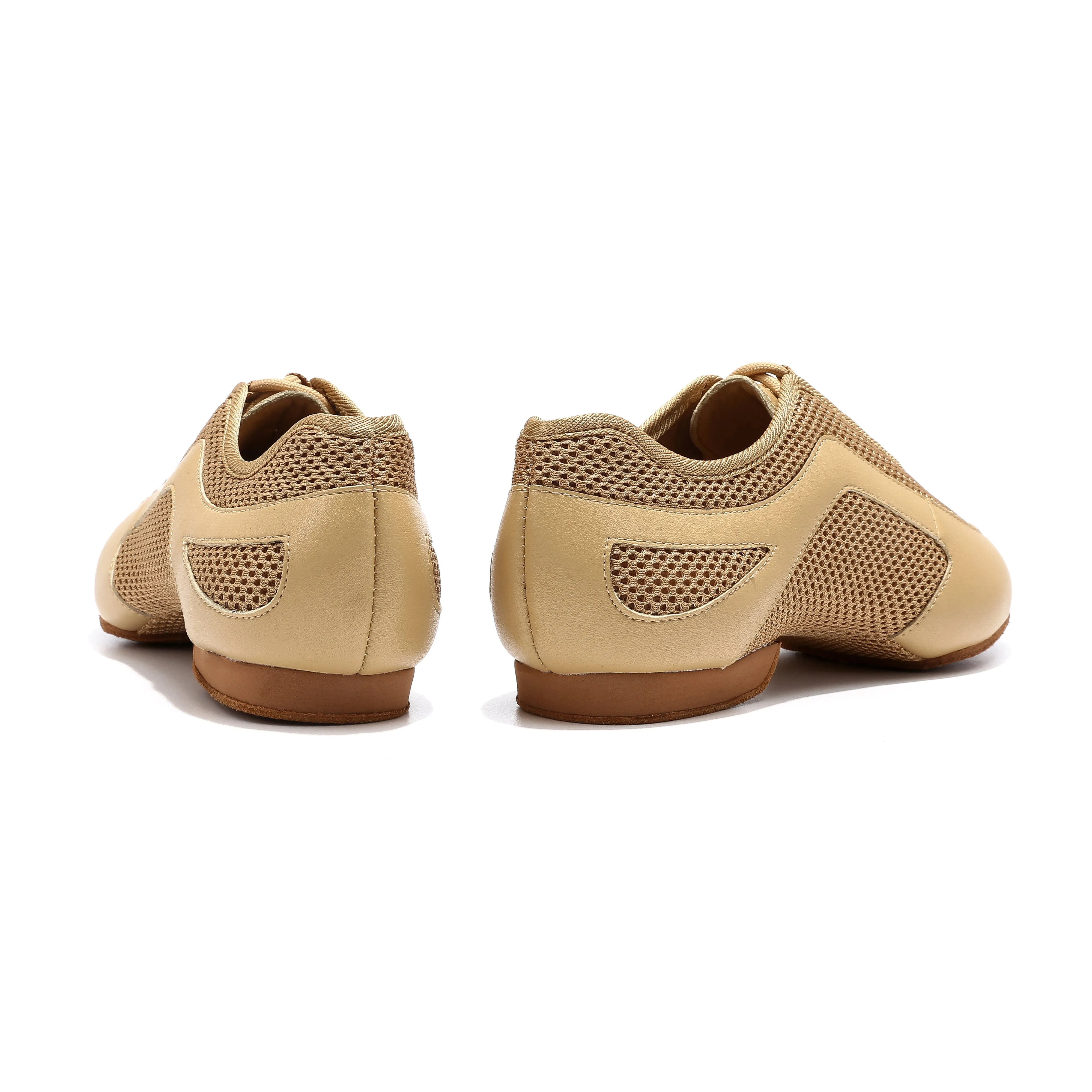 A - LD-8001-016-BEIGE LEATHER / MESH PRACTICE SHOE