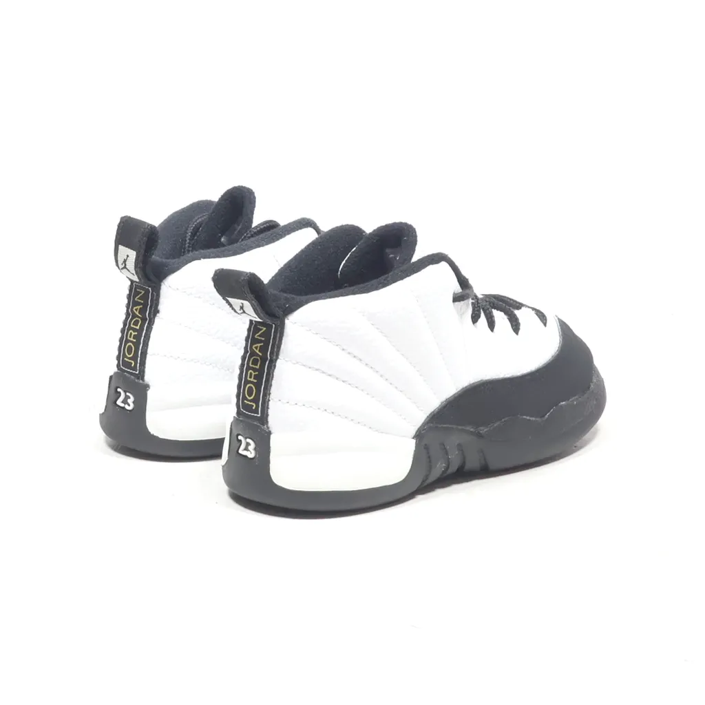 Air Jordan 12 Retro Td Sport Shoes Leather White Color For Kids