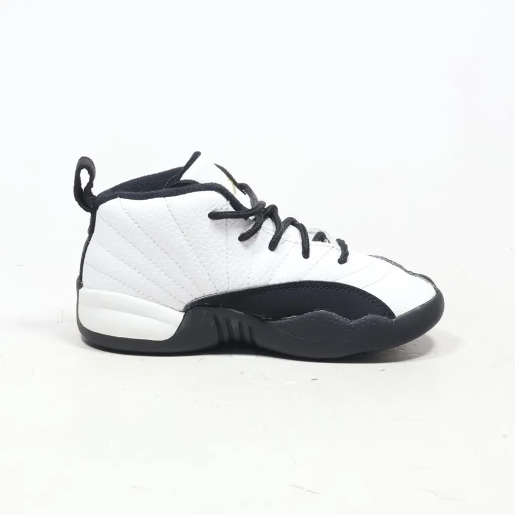 Air Jordan 12 Retro Td Sport Shoes Leather White Color For Kids