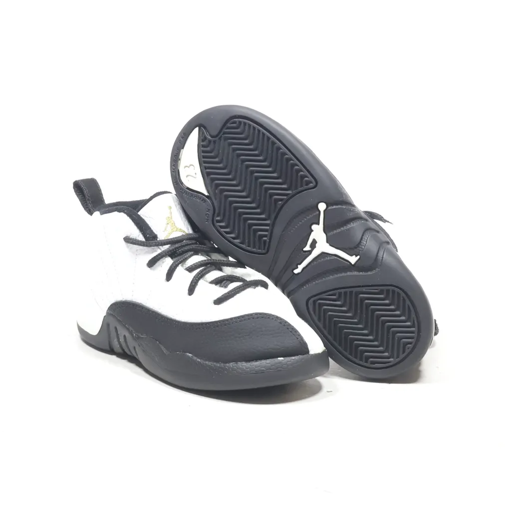 Air Jordan 12 Retro Td Sport Shoes Leather White Color For Kids
