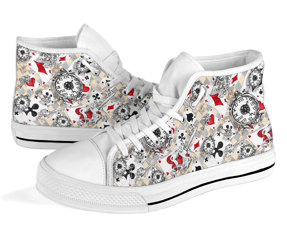 Alice in wonderland Women's High Top Sneakers