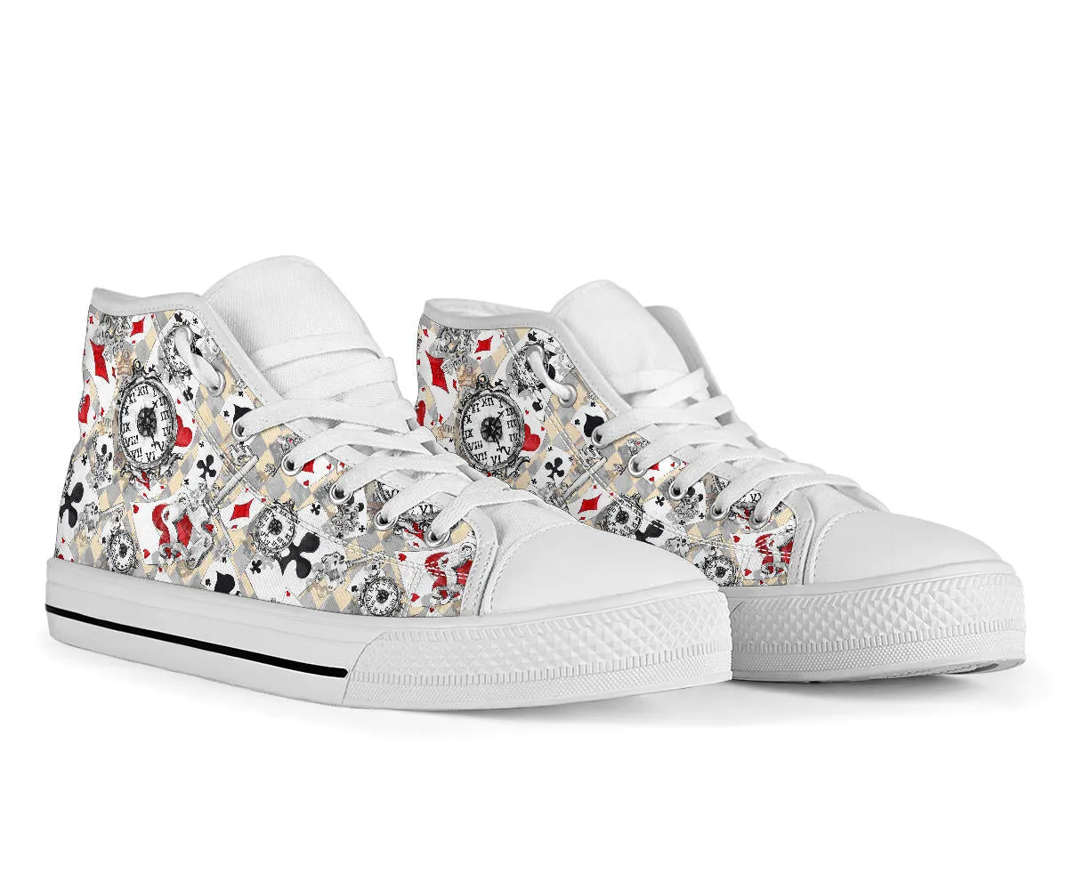 Alice in wonderland Women's High Top Sneakers