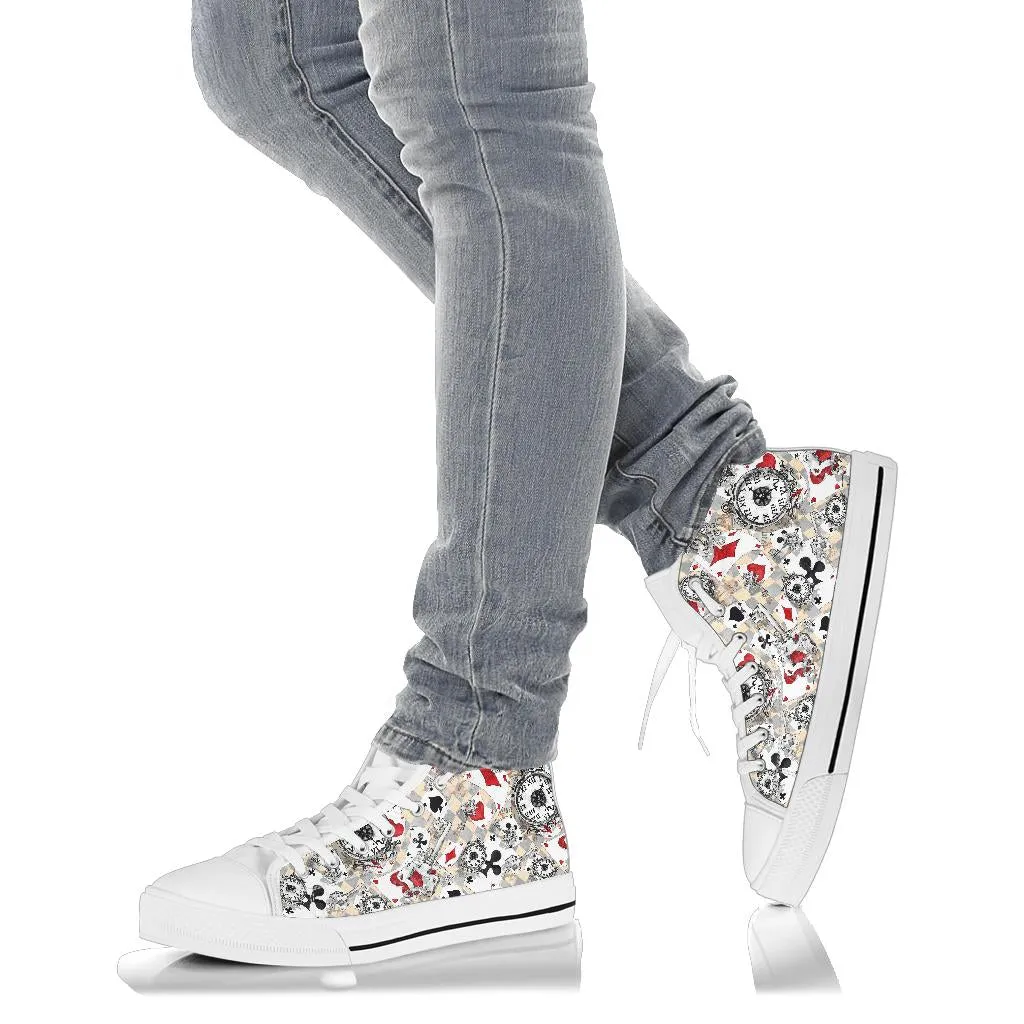 Alice in wonderland Women's High Top Sneakers