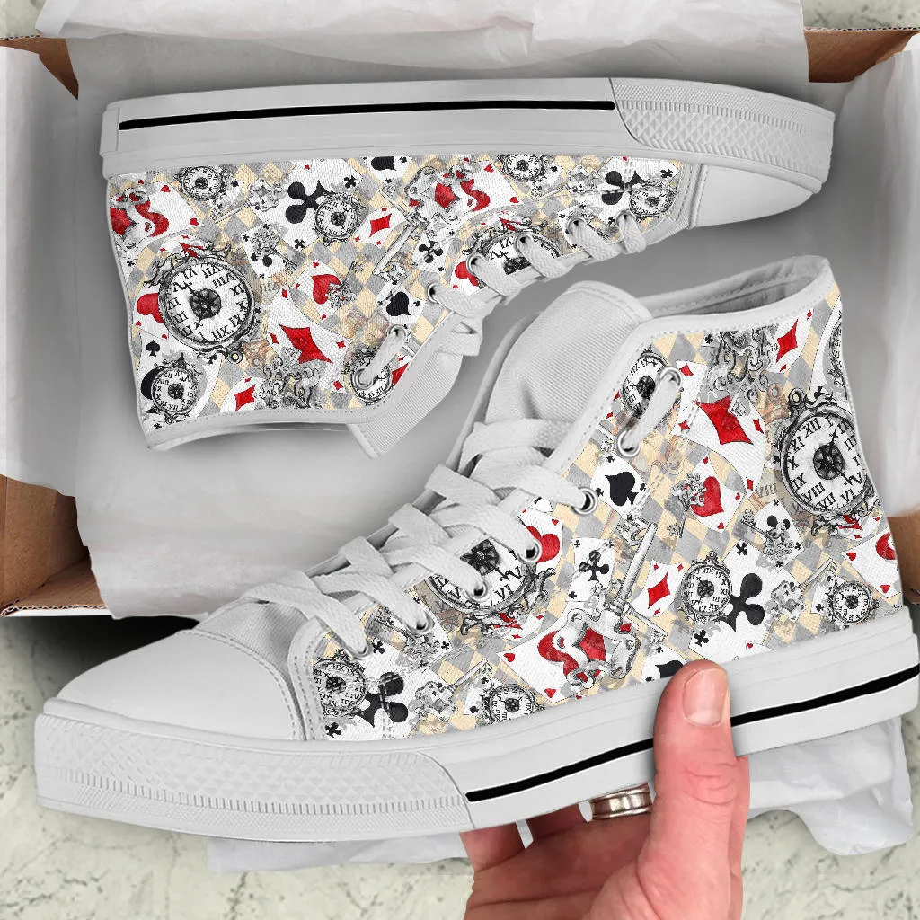 Alice in wonderland Women's High Top Sneakers