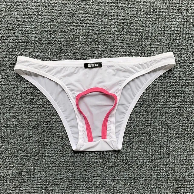 Alphabet Inspired Men's Low Rise Briefs in Light Blue and Black