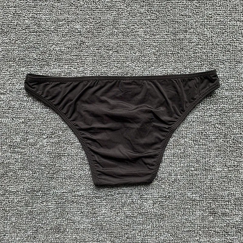 Alphabet Inspired Men's Low Rise Briefs in Light Blue and Black