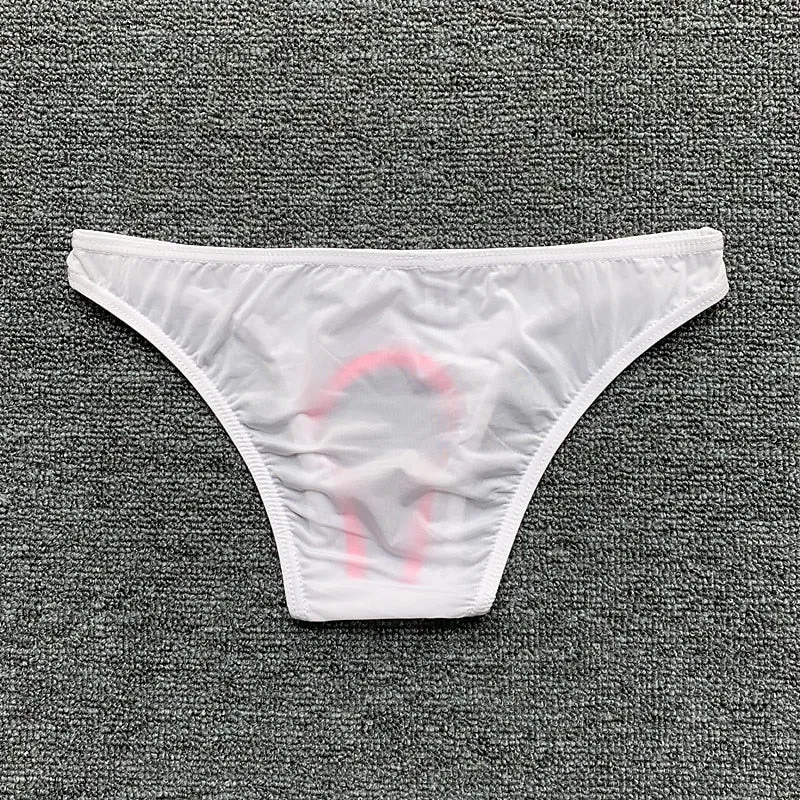 Alphabet Inspired Men's Low Rise Briefs in Light Blue and Black