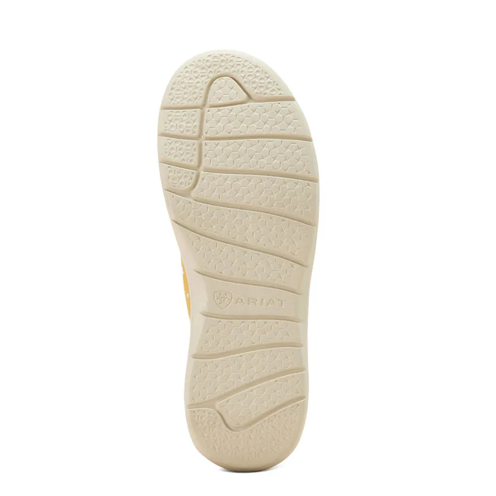 Ariat Women's Hilo Doodle Casual Shoe in Mustard Steer Heads