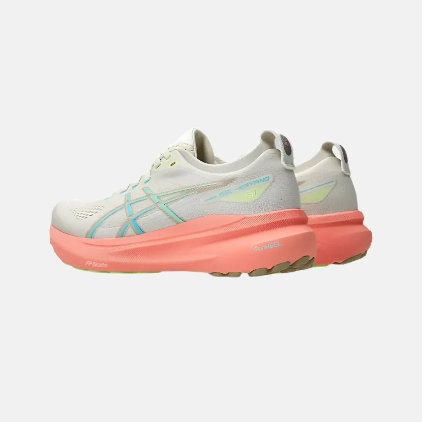 Asics Gel-Kayano 31 Women's Running Shoes - Birch/Energy Aqua