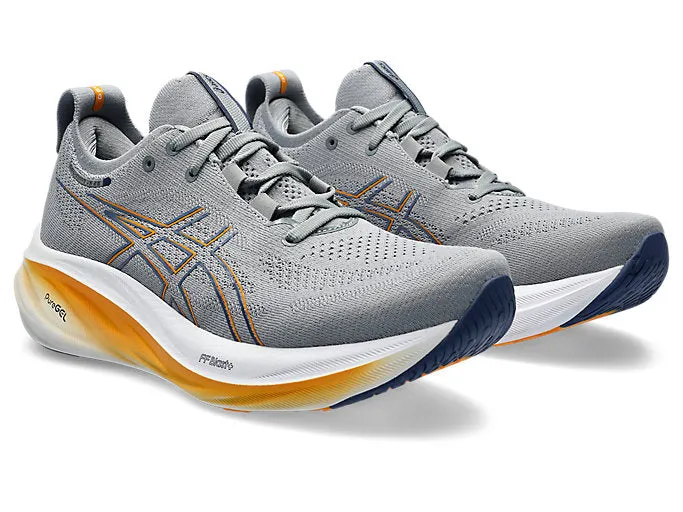 Asics Men's GEL-NIMBUS 26 Running Shoes in Sheet Rock/Thunder Blue