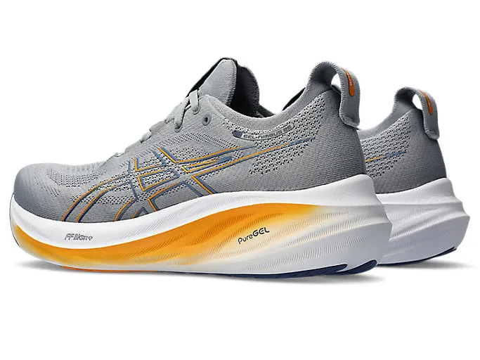Asics Men's GEL-NIMBUS 26 Running Shoes in Sheet Rock/Thunder Blue