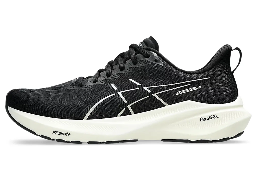 Asics Men's GT-2000 13 Wide (2E) Running Shoes in Black/White