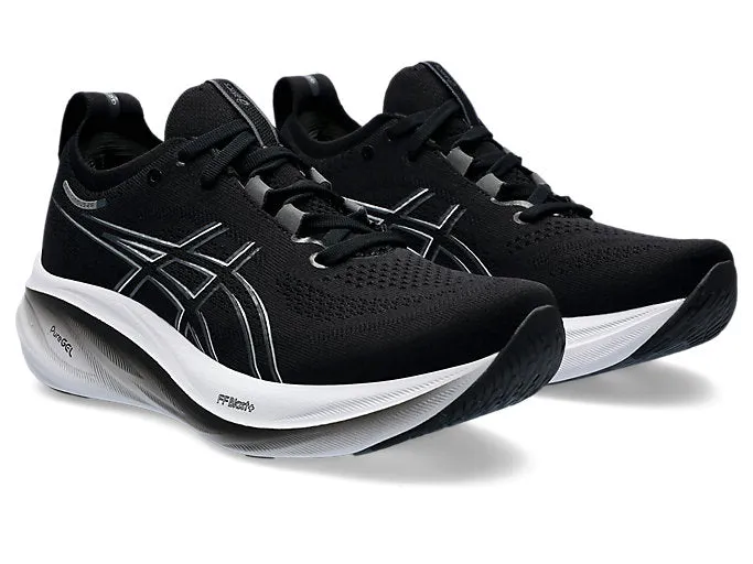Asics Women's GEL-NIMBUS 26 Running Shoes in Black/Graphite Grey