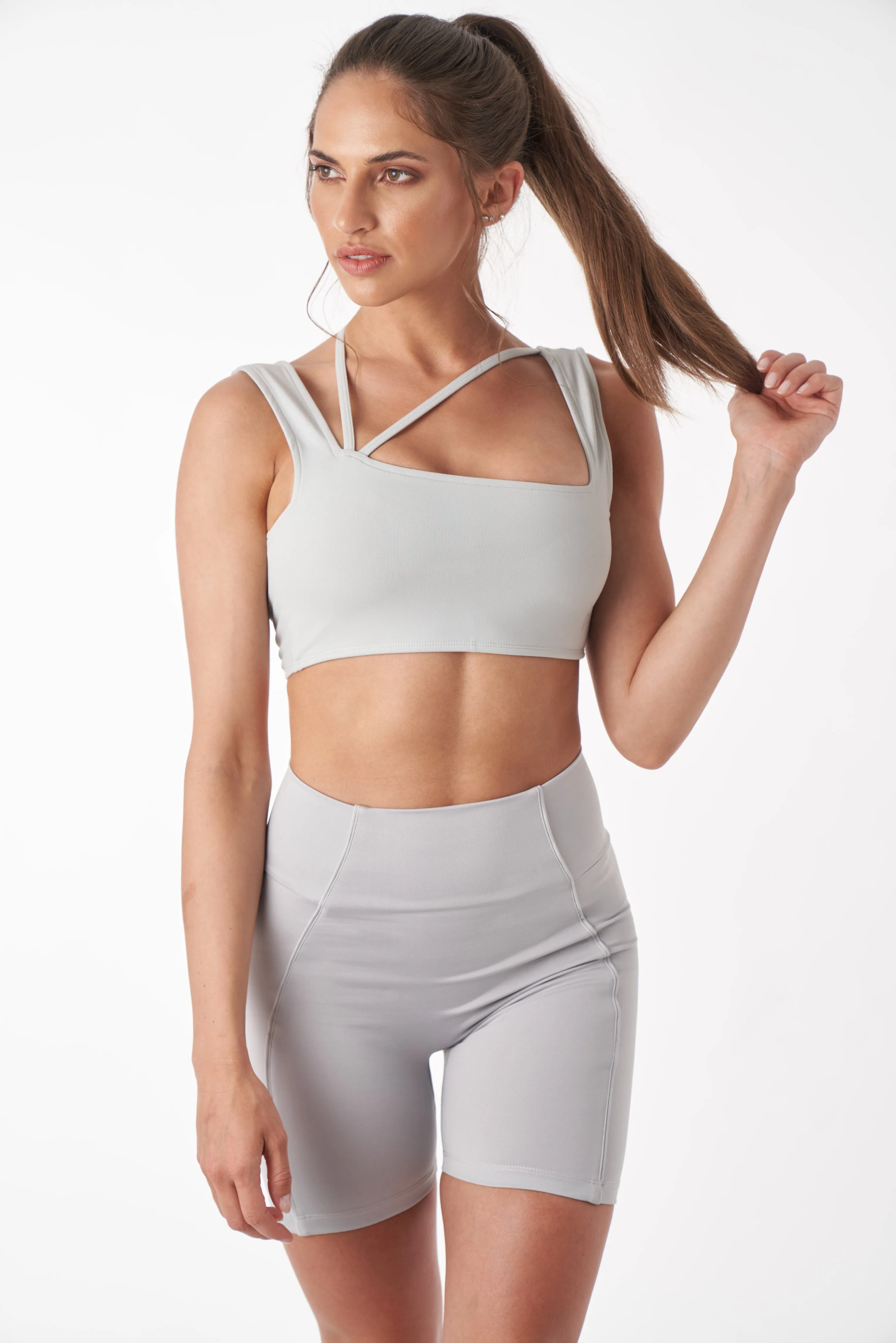 Asymmetrical Bra - Glacier Grey