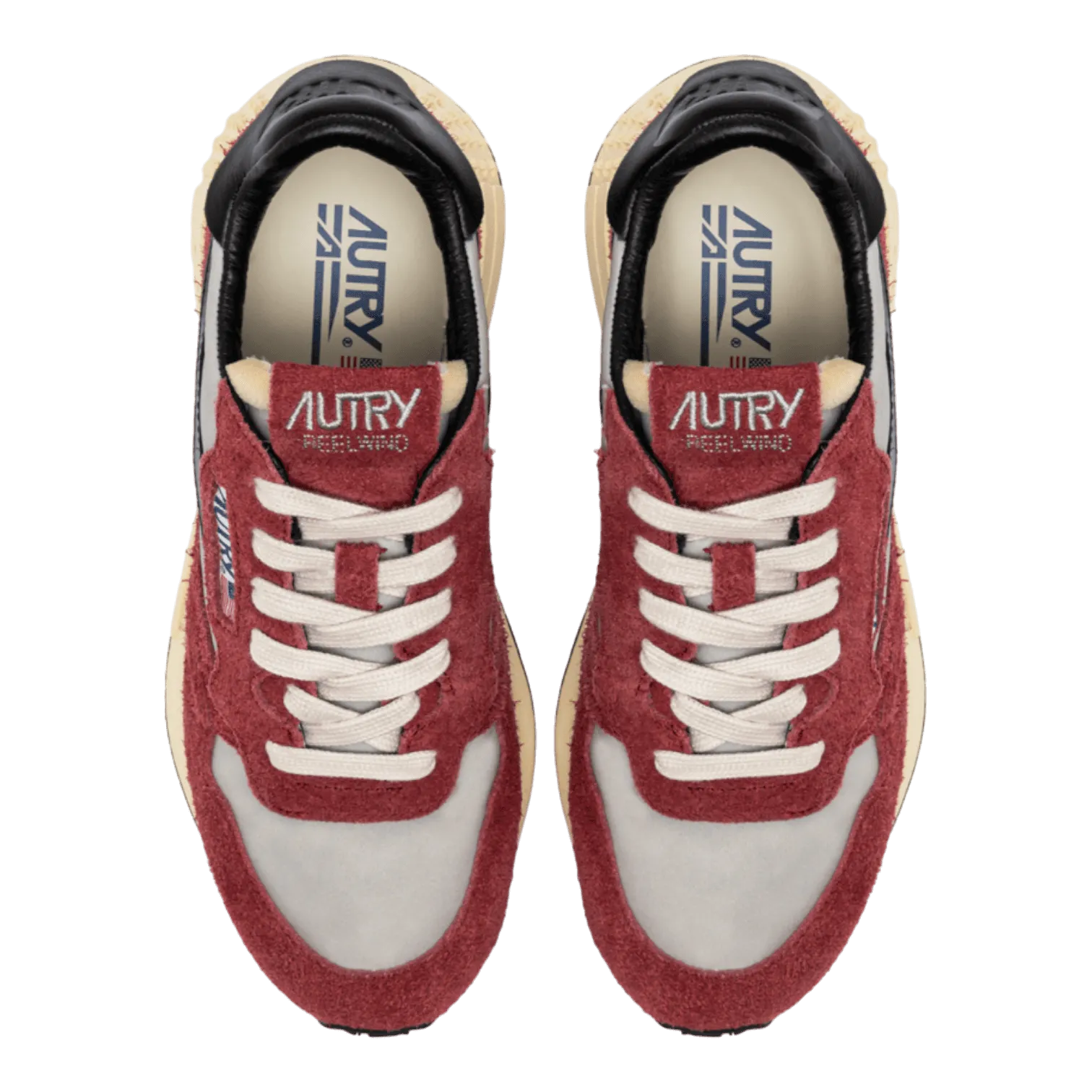 Autry Reelwind Low Red & Black Nylon and Suede for Women WWLW-HN07