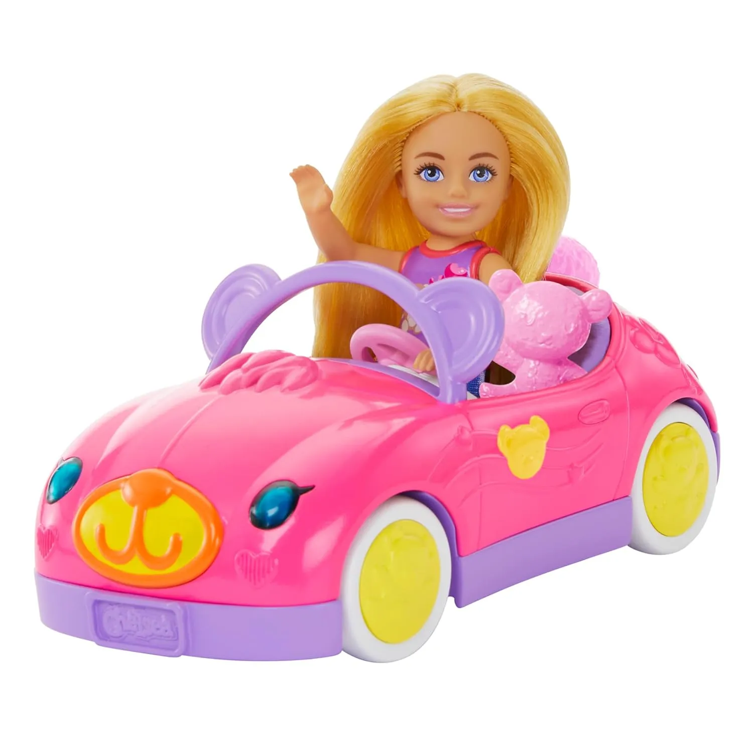 Barbie Chelsea Doll & Toy Car Set with Bear-Themed Convertible
