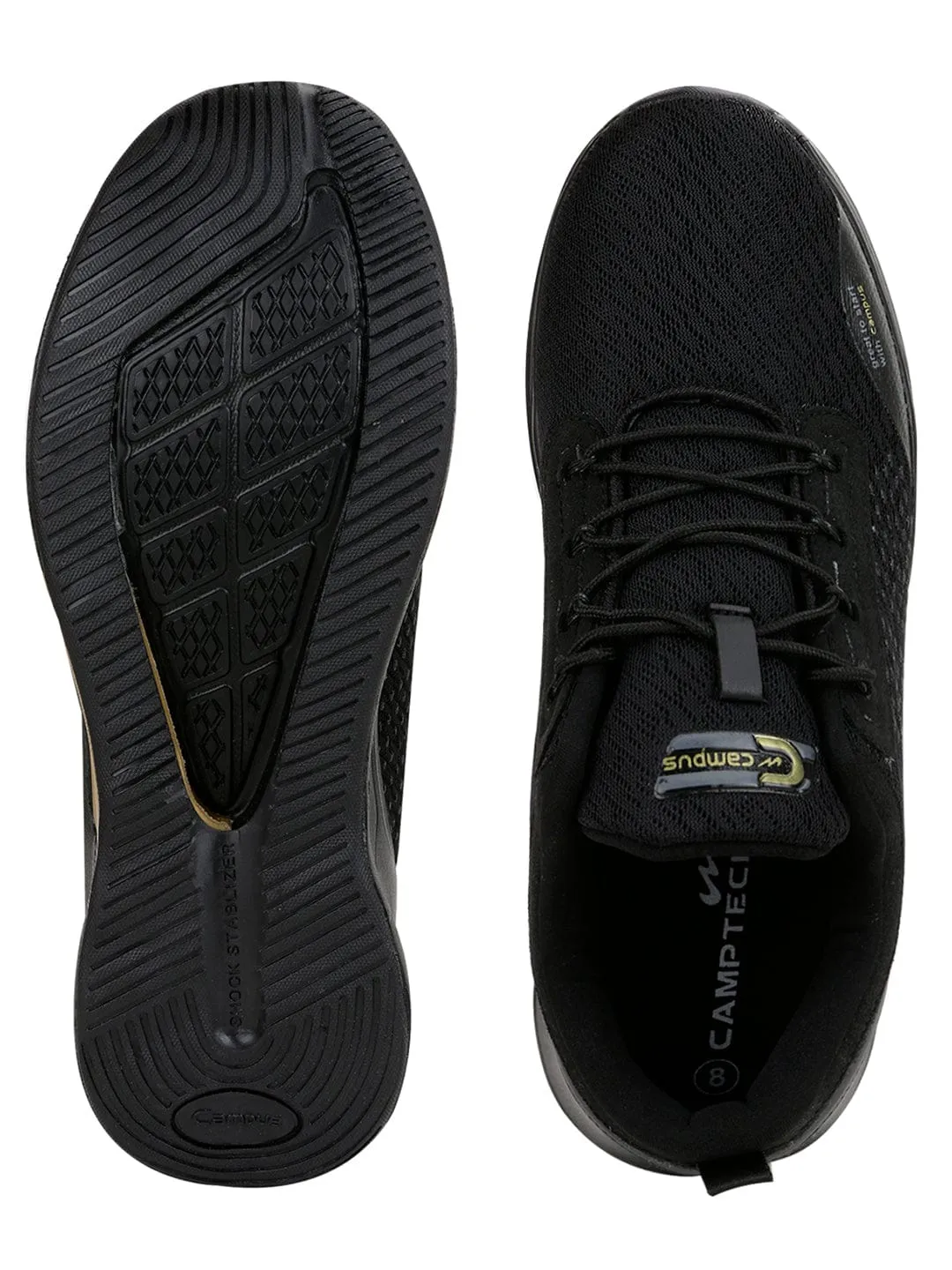 BRAT Black Men's Running Shoes