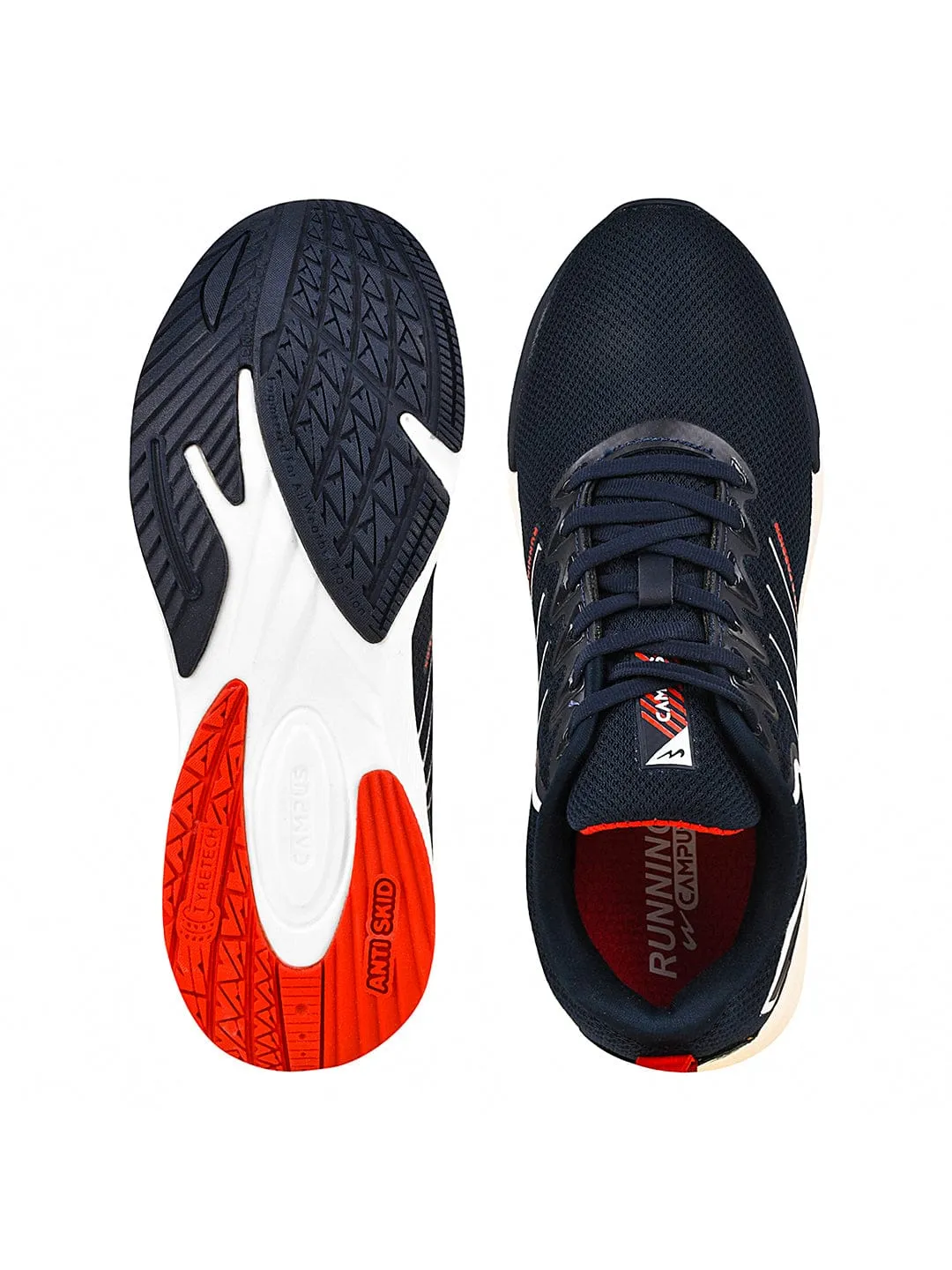 CAMP-GRAIN Navy Men's Running Shoes