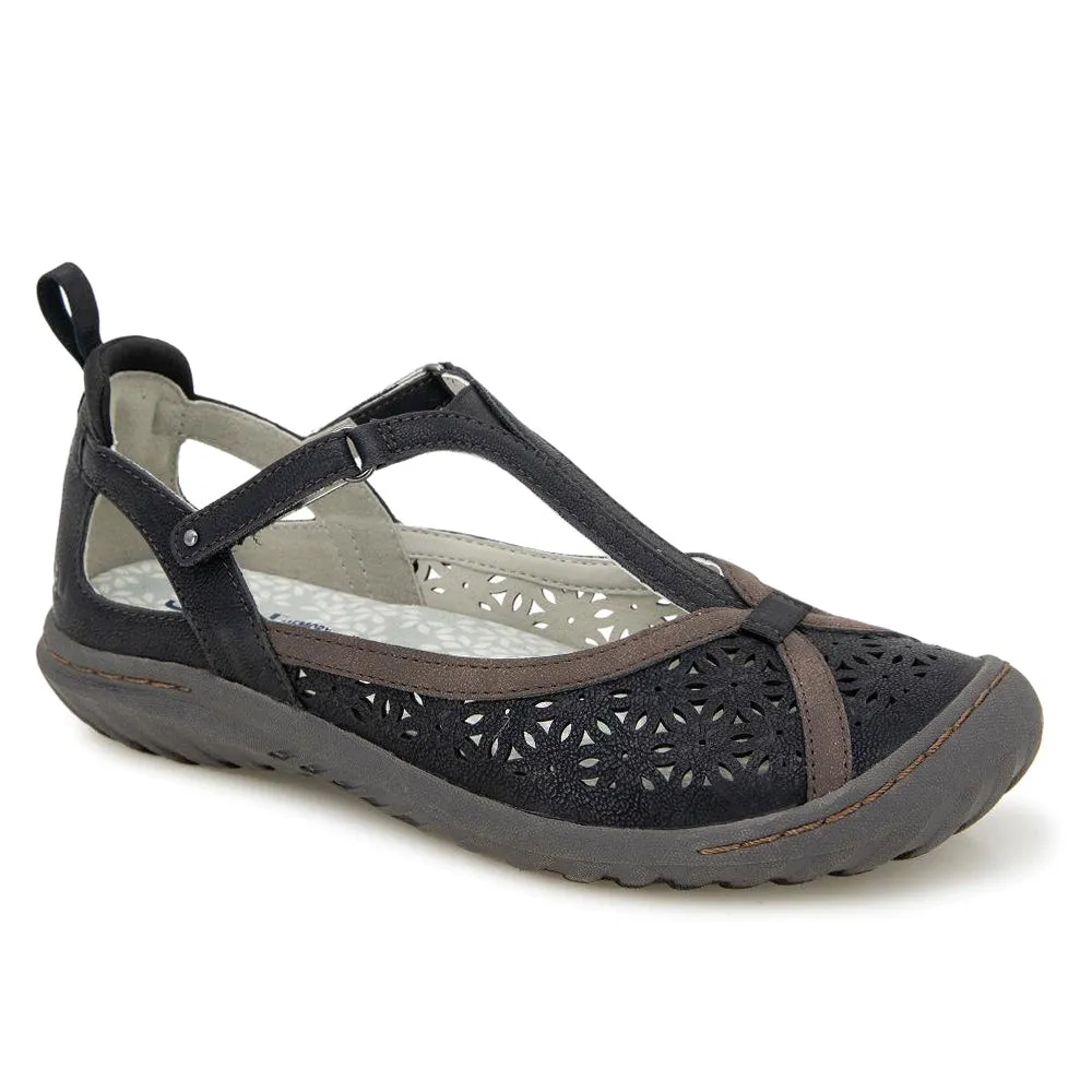 Daffodil Cut Out Mary Jane Slip On Flats