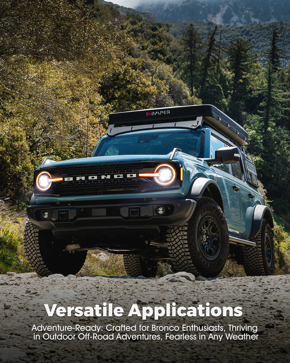 Ford Bronco LED Headlights with DRL & Sequential Turn Signals for 2021-Later