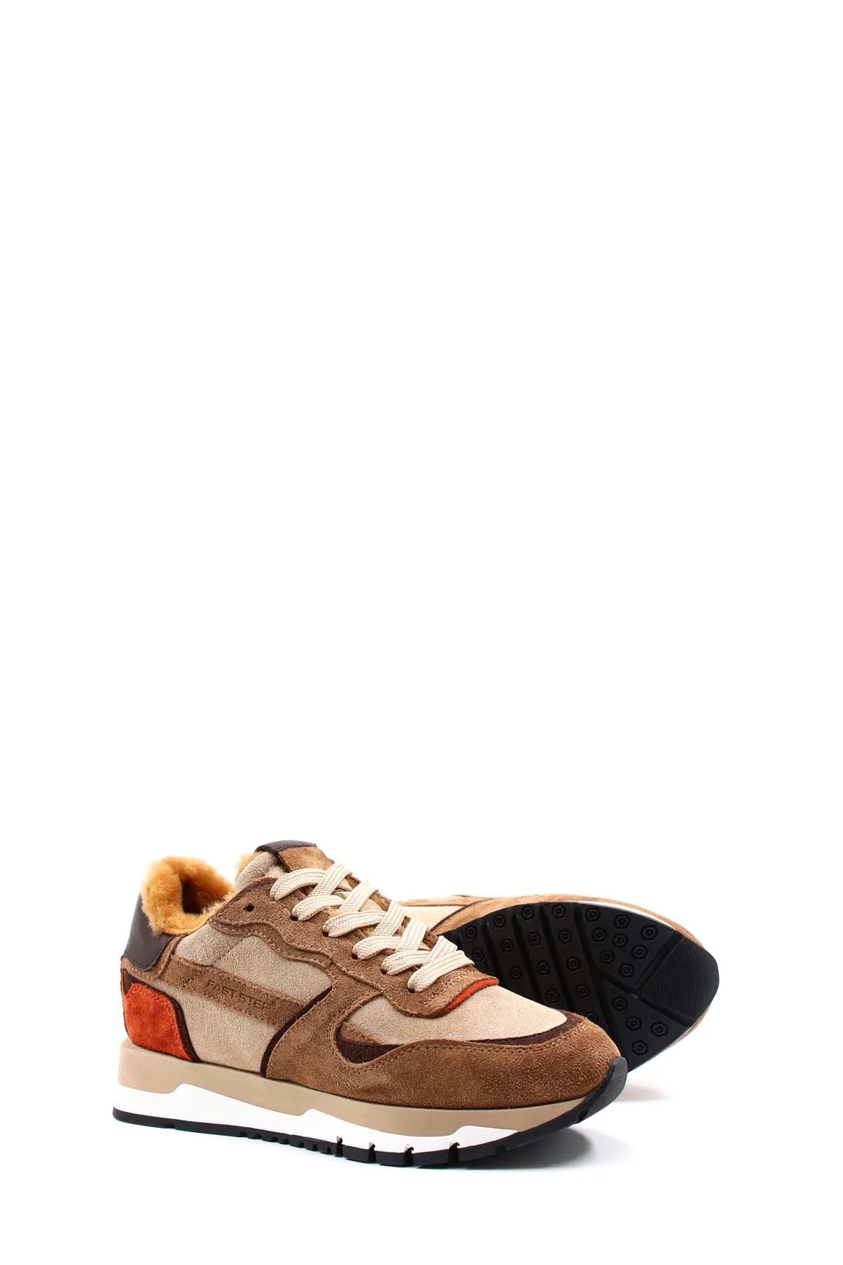 FST Genuine Leather Fur-lined Women's Casual Shoes 009KZA939 Beige Tabacco - Klaipėda
