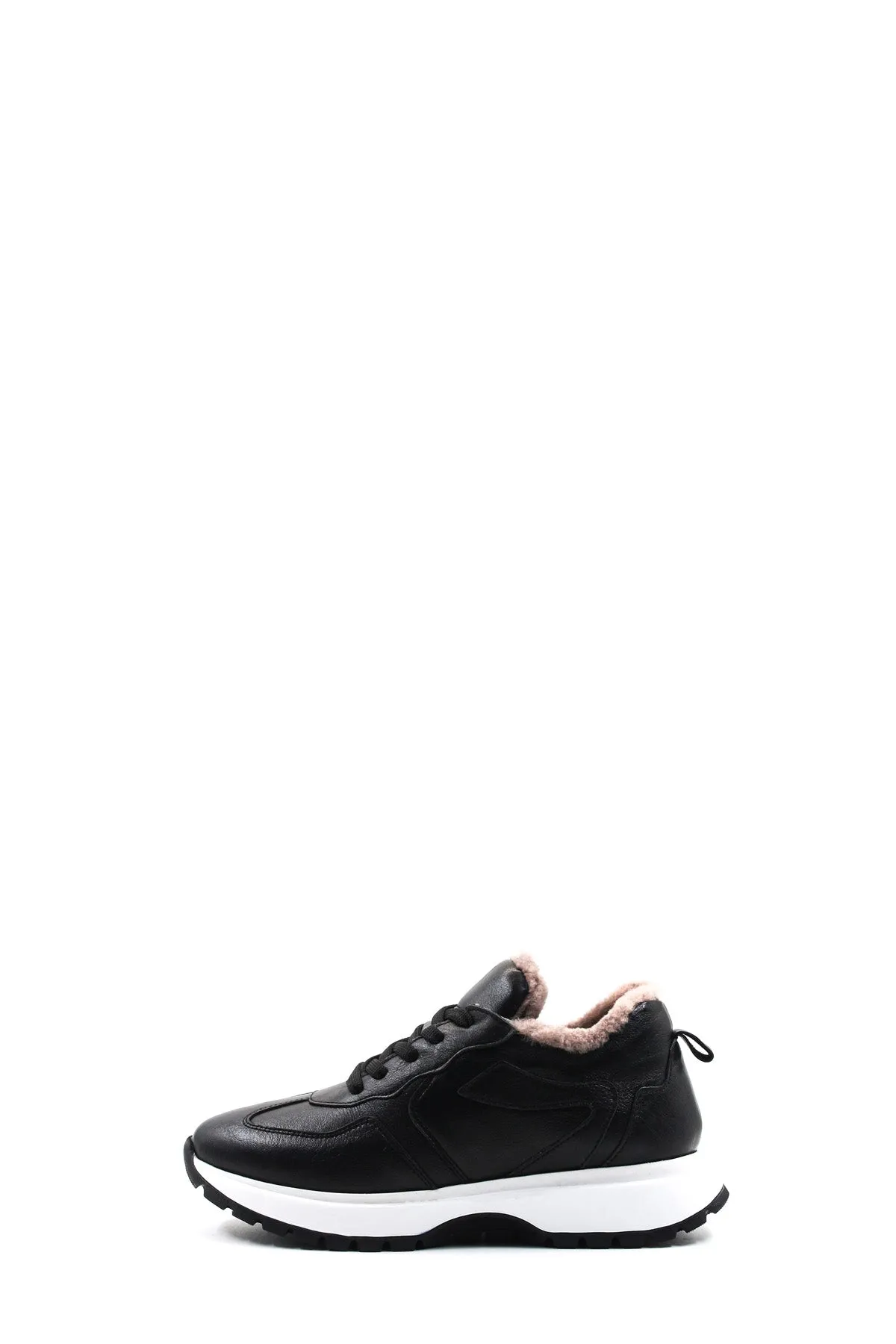 FST Genuine Leather Fur-lined Women's Casual Shoes 136KZA502-2 Black - Charleston
