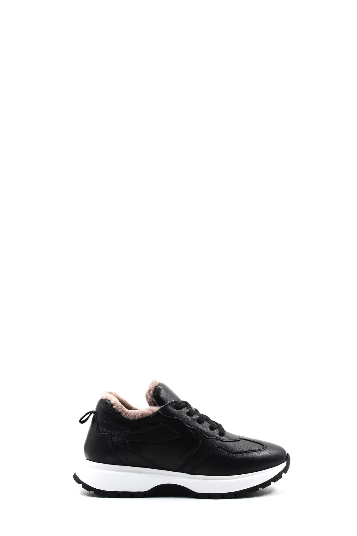 FST Genuine Leather Fur-lined Women's Casual Shoes 136KZA502-2 Black - Charleston