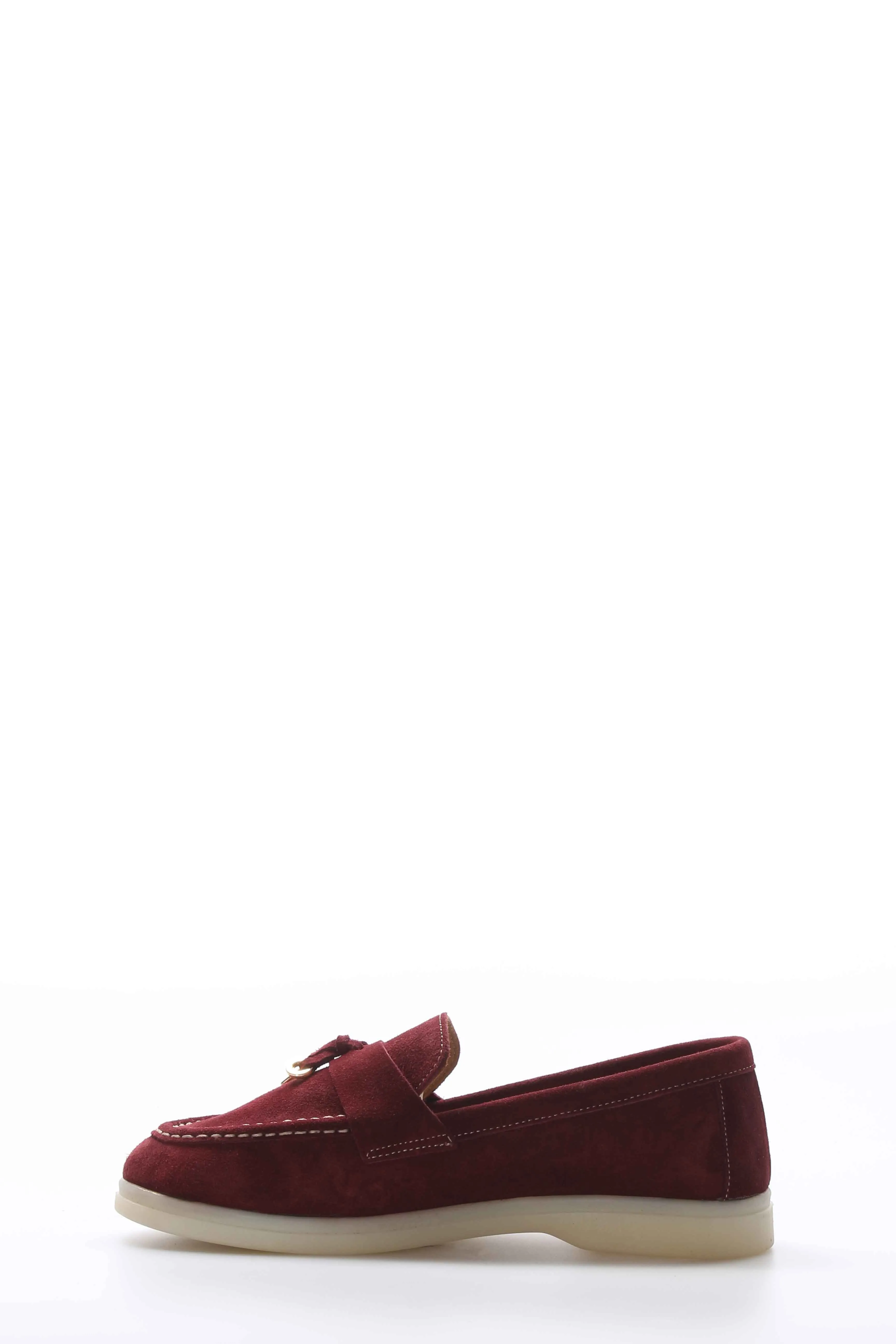 FST Genuine Leather Women's Casual Shoes 733ZA021 Burgundy Suede - Acatzingo