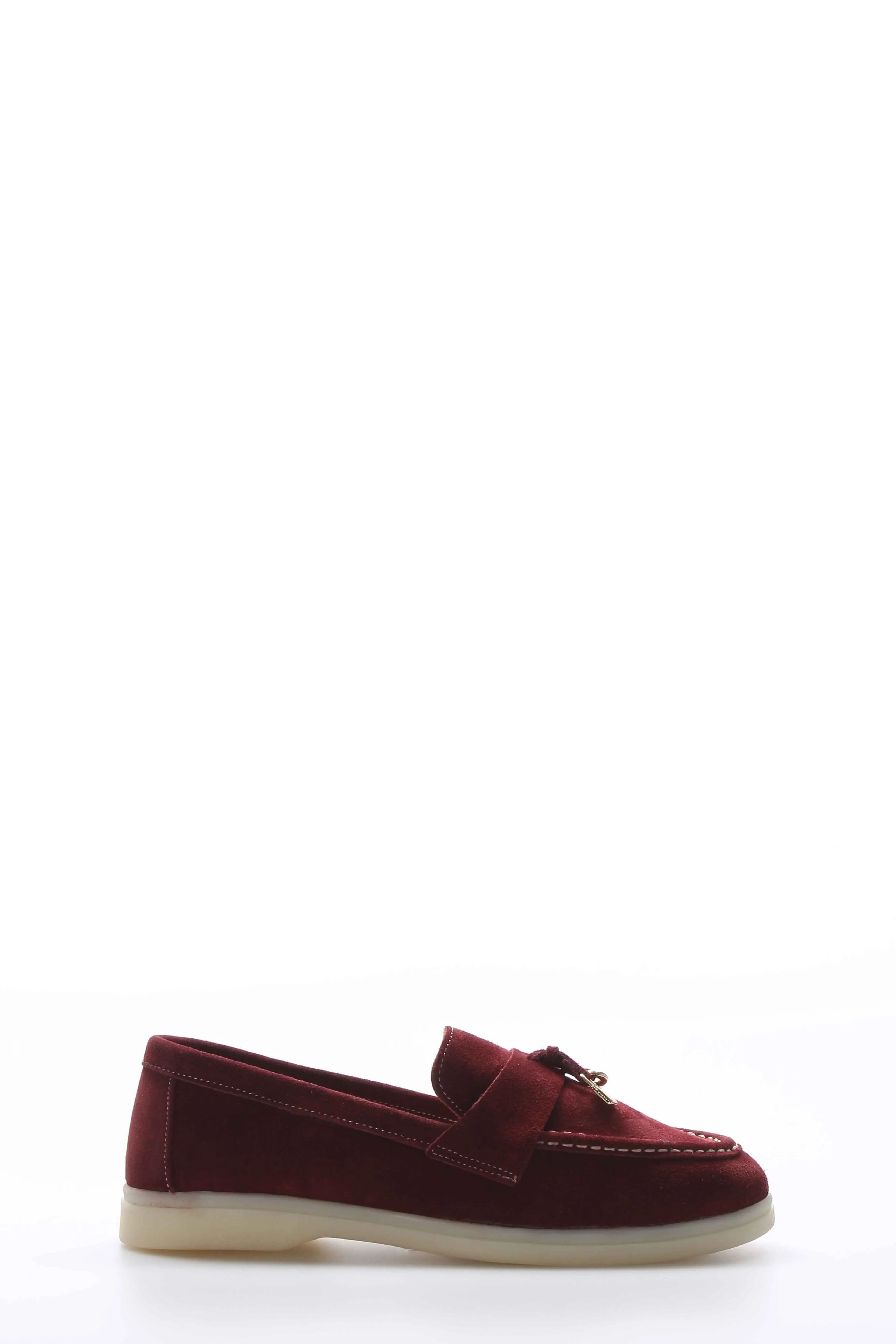 FST Genuine Leather Women's Casual Shoes 733ZA021 Burgundy Suede - Acatzingo
