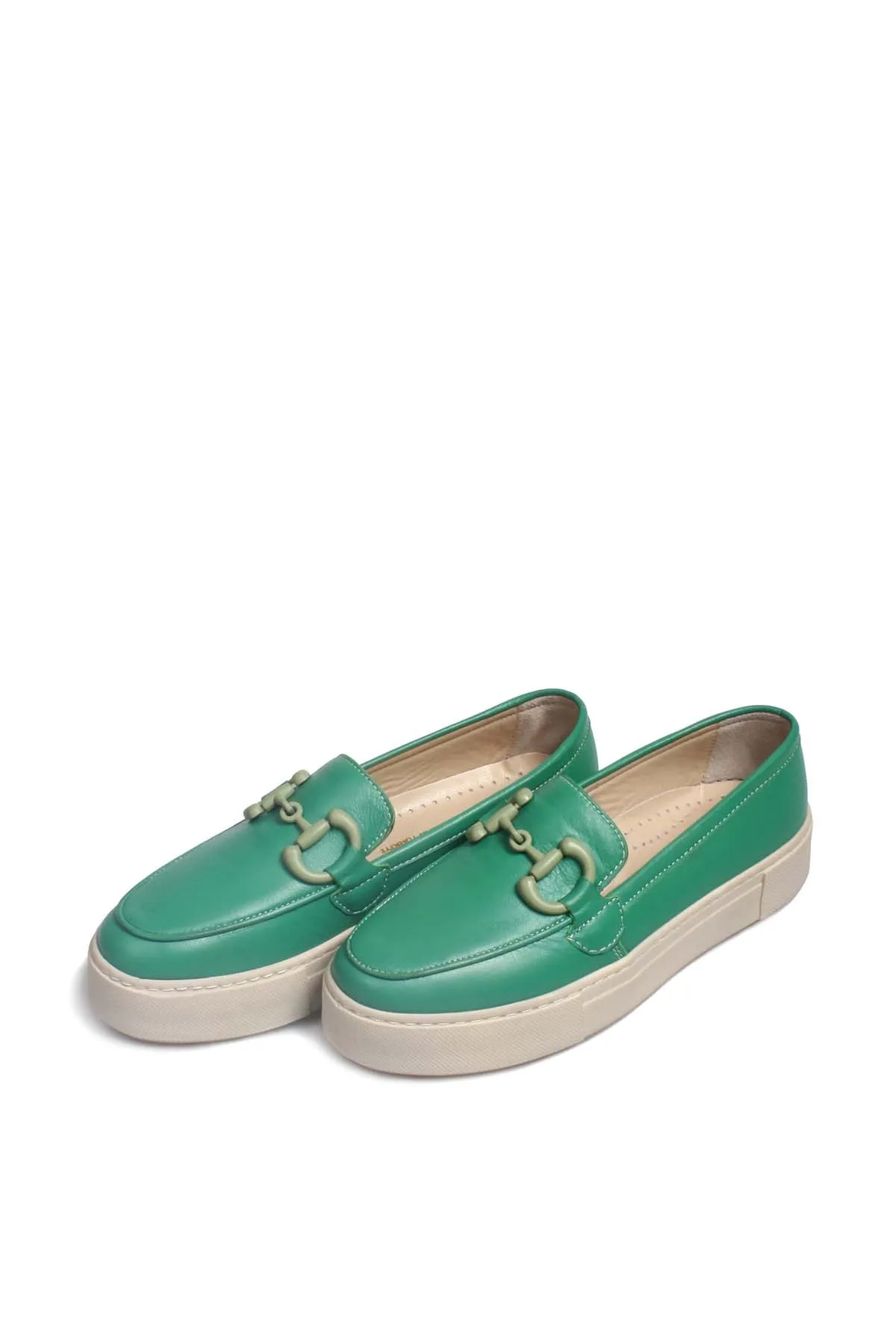 FST Genuine Leather Women's Casual Shoes 881ZA3011 GREEN - Hurst