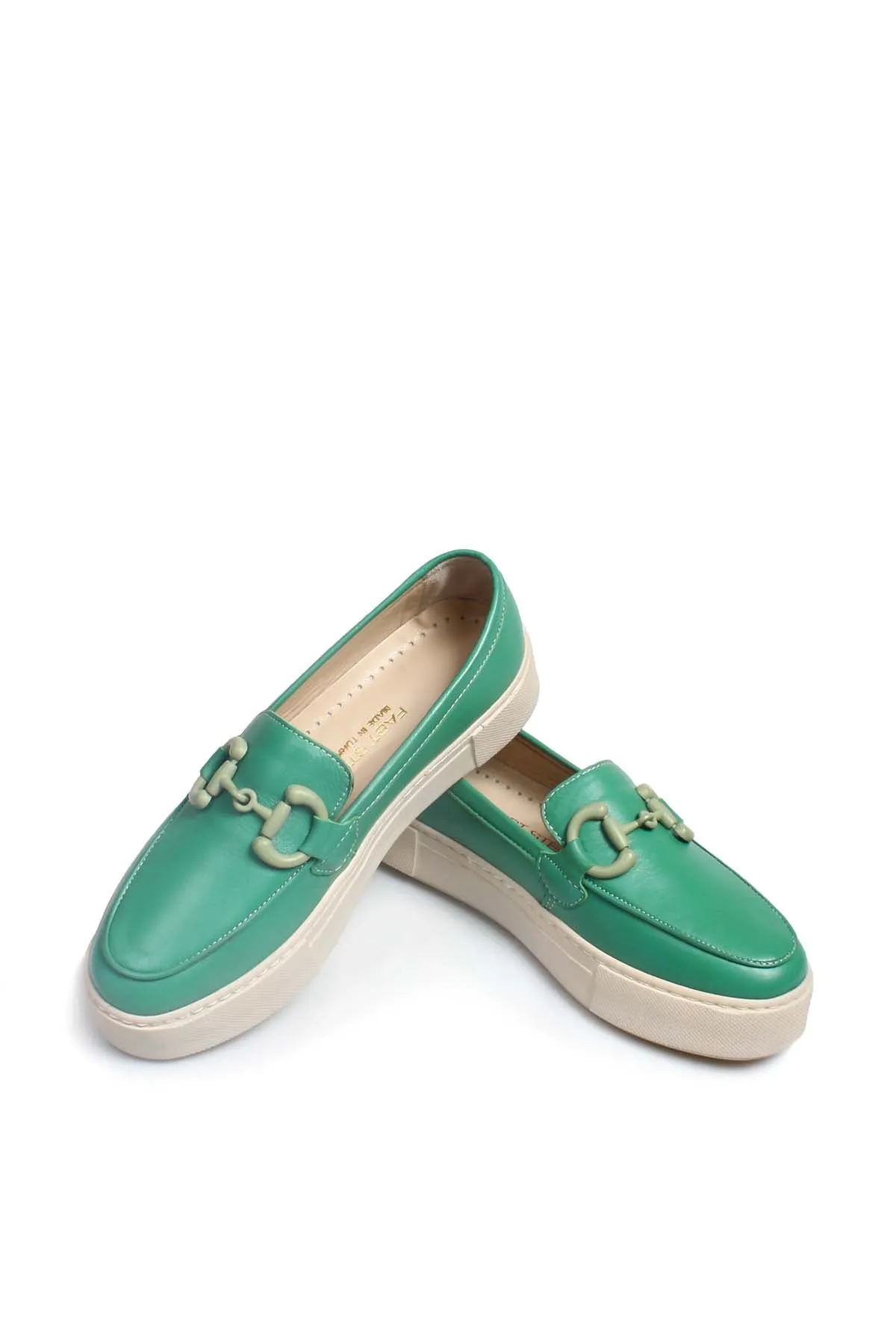 FST Genuine Leather Women's Casual Shoes 881ZA3011 GREEN - Hurst