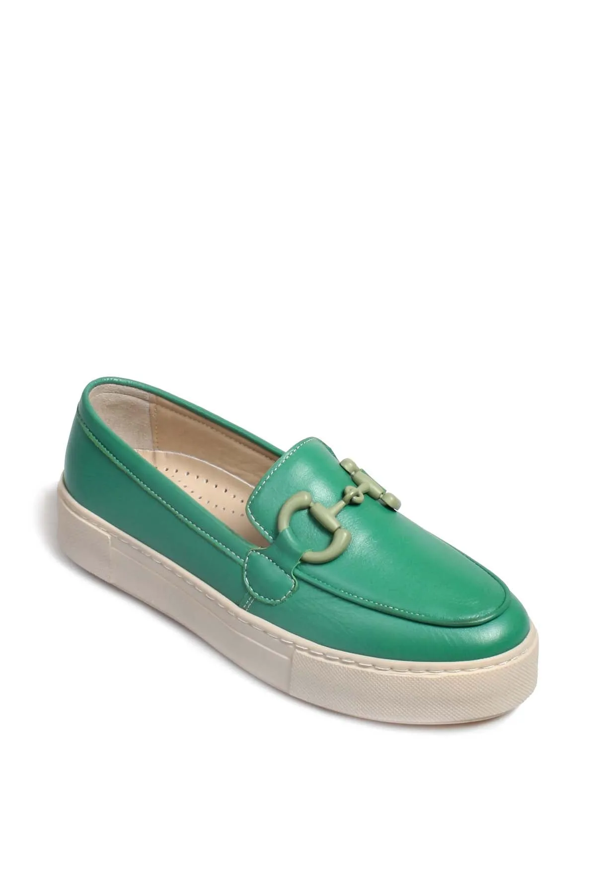 FST Genuine Leather Women's Casual Shoes 881ZA3011 GREEN - Hurst