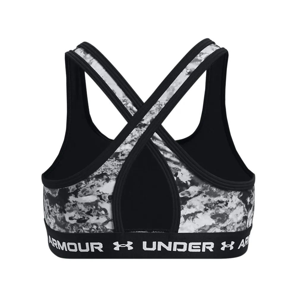 Girls' Under Armour Youth Crossback Mid Printed Sports Bra
