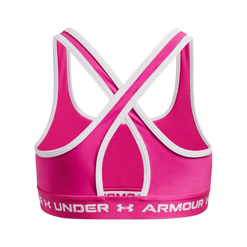 Girls' Under Armour Youth Crossback Mid Solid Sports Bra