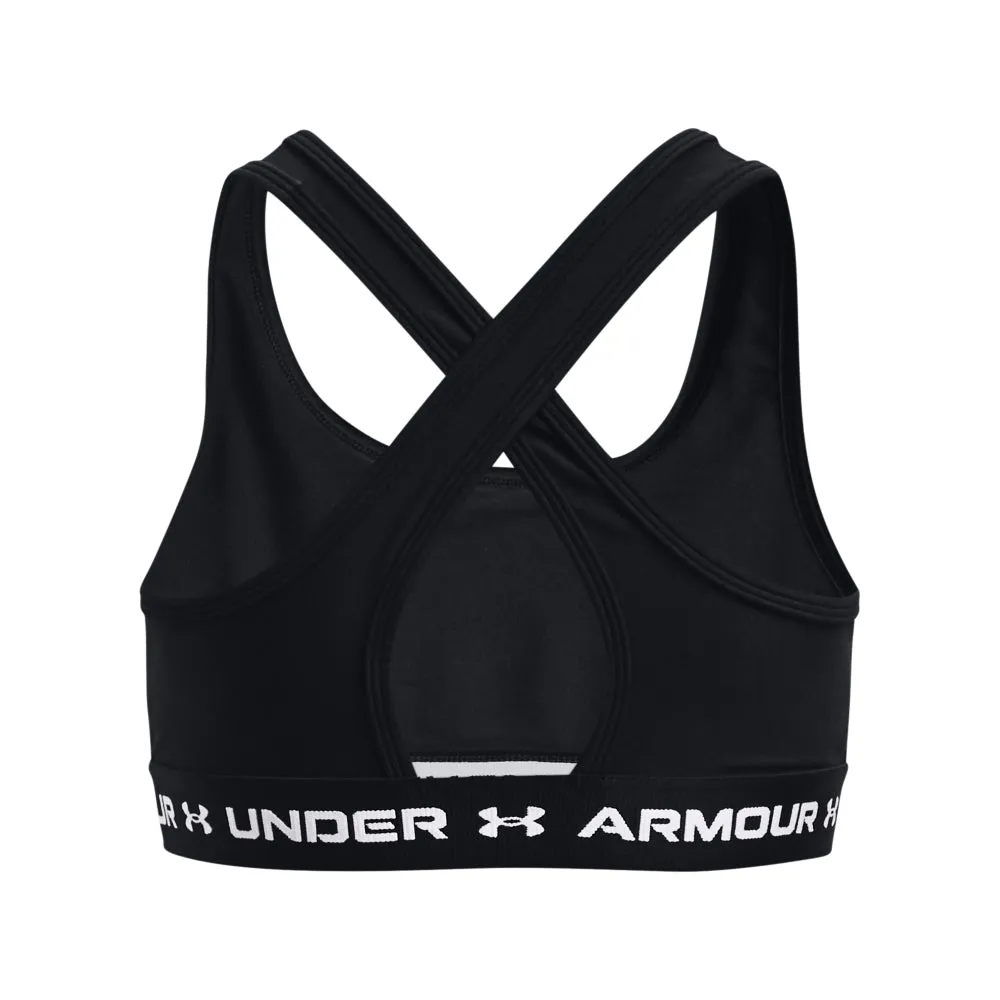 Girls' Under Armour Youth Crossback Mid Solid Sports Bra