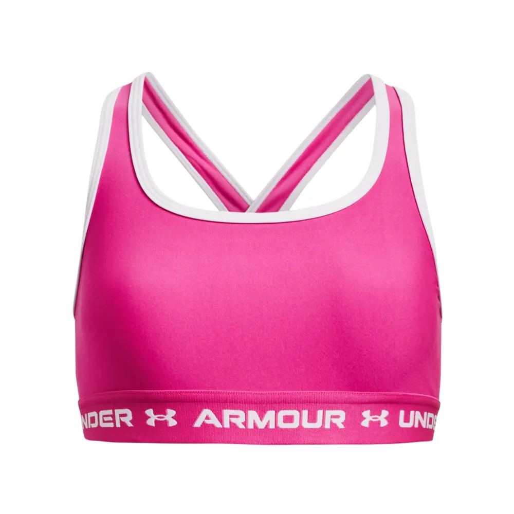 Girls' Under Armour Youth Crossback Mid Solid Sports Bra