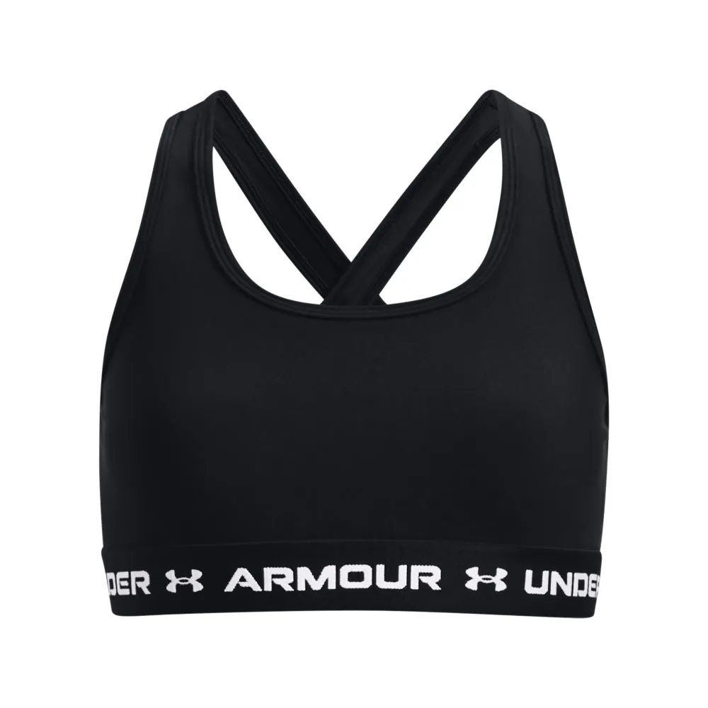 Girls' Under Armour Youth Crossback Mid Solid Sports Bra