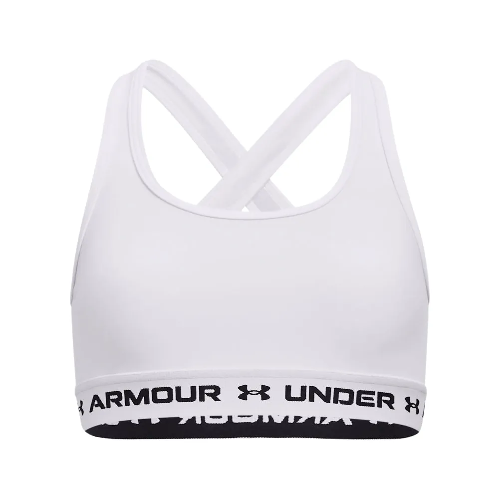 Girls' Under Armour Youth Crossback Mid Solid Sports Bra