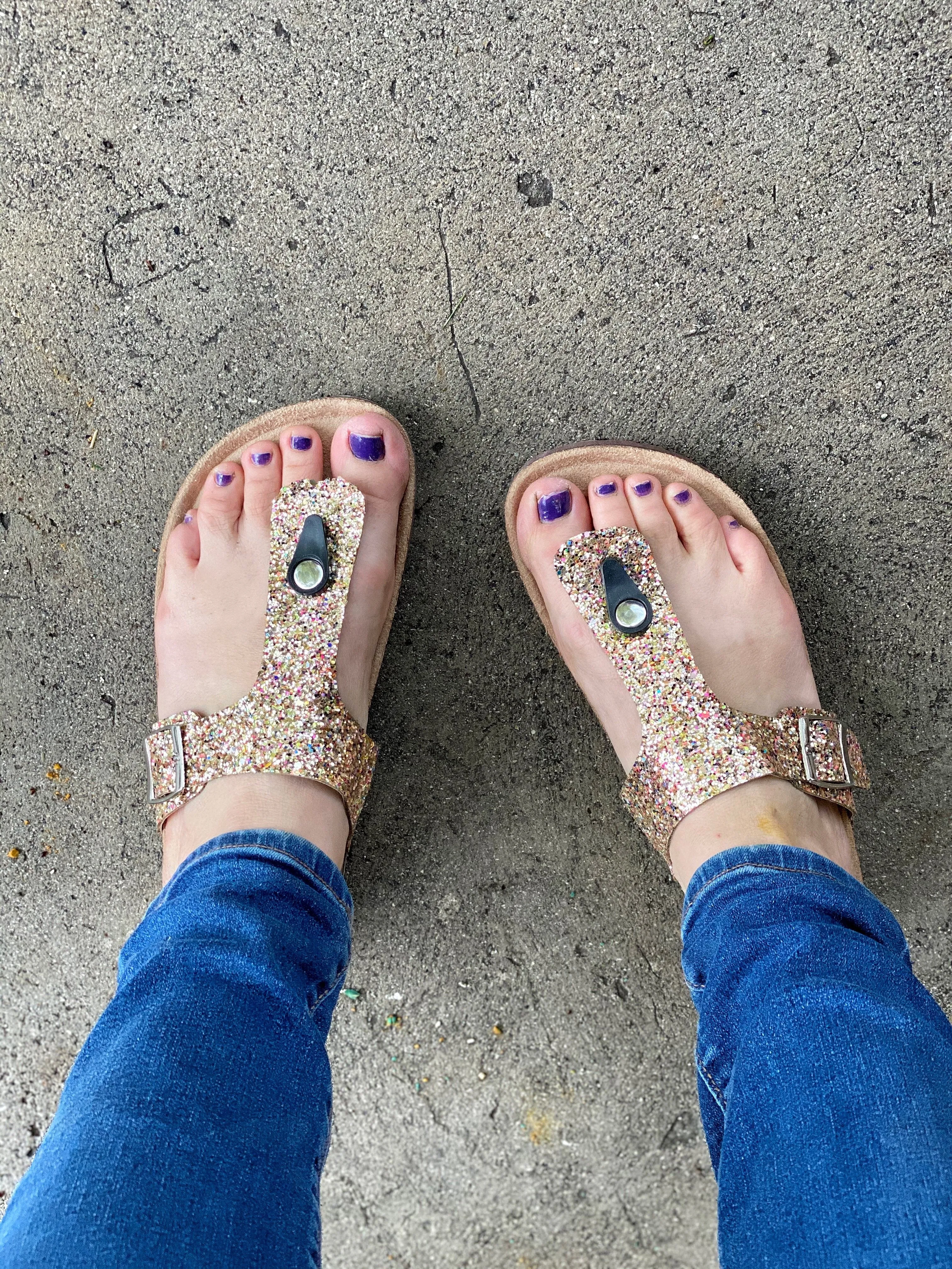 Gold Glitter Fake Birks