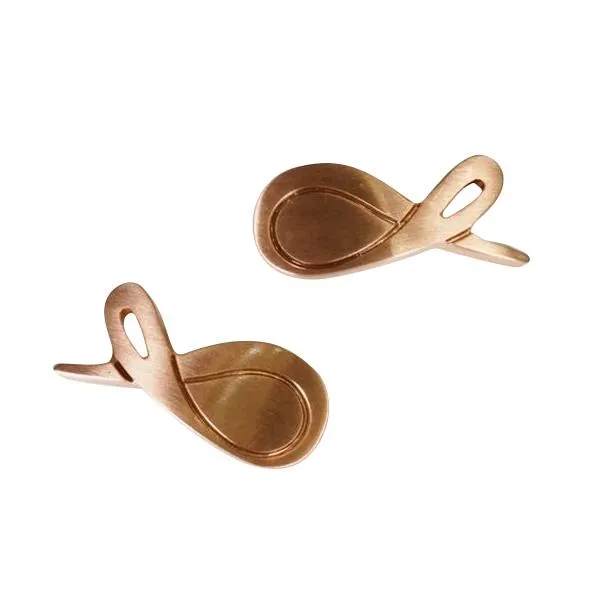 Grafite With Rose Gold Hardware Leather Slippers