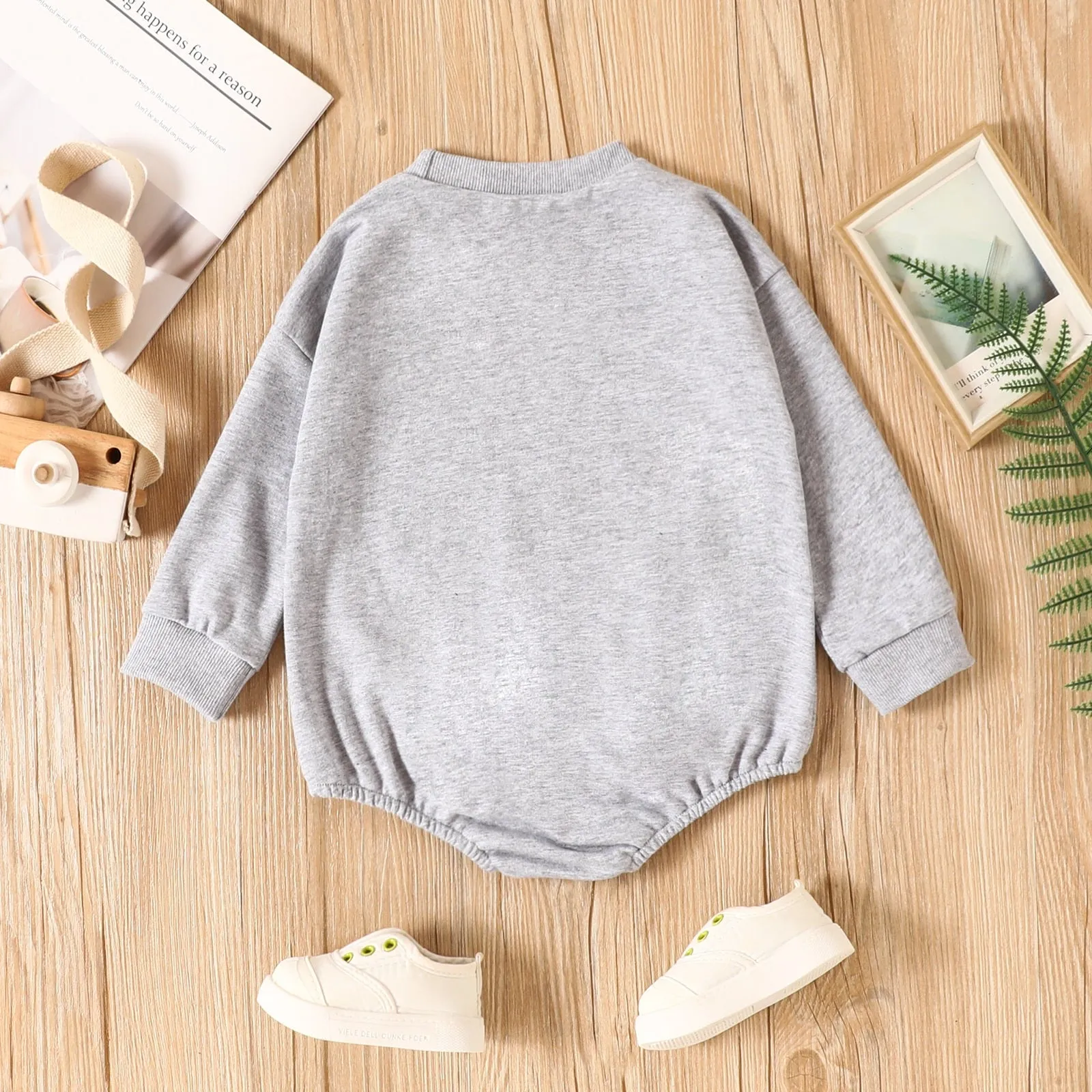 Gray 'Tis the Season Football Onesie