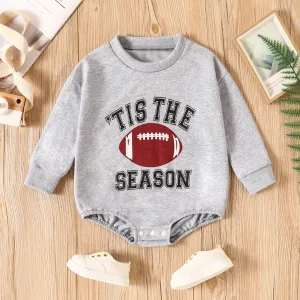Gray 'Tis the Season Football Onesie