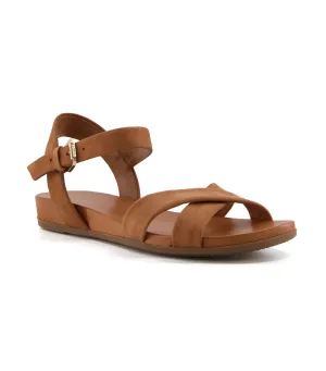 Landie Wide Fit Leather Sandals Camel