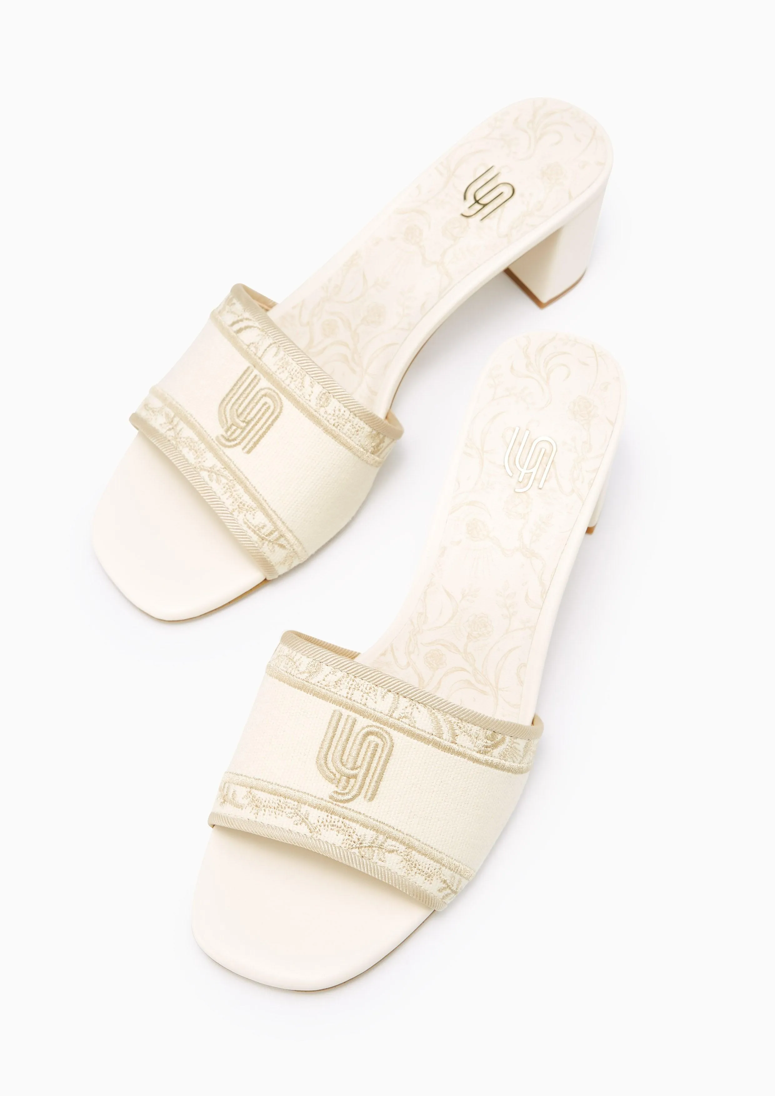 Maiden Mid Inifinite Heel Sandals Ivory