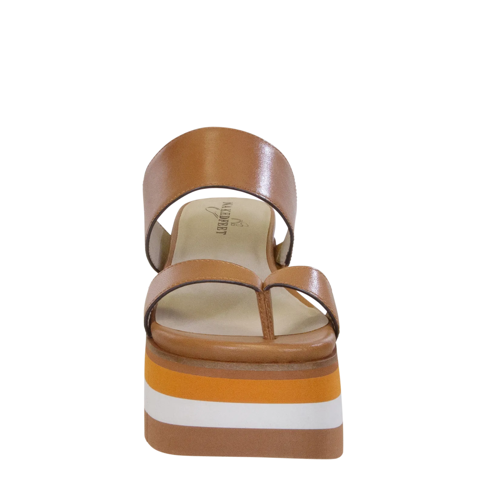 NAKED FEET - FLUX in TAN Wedge Sandals