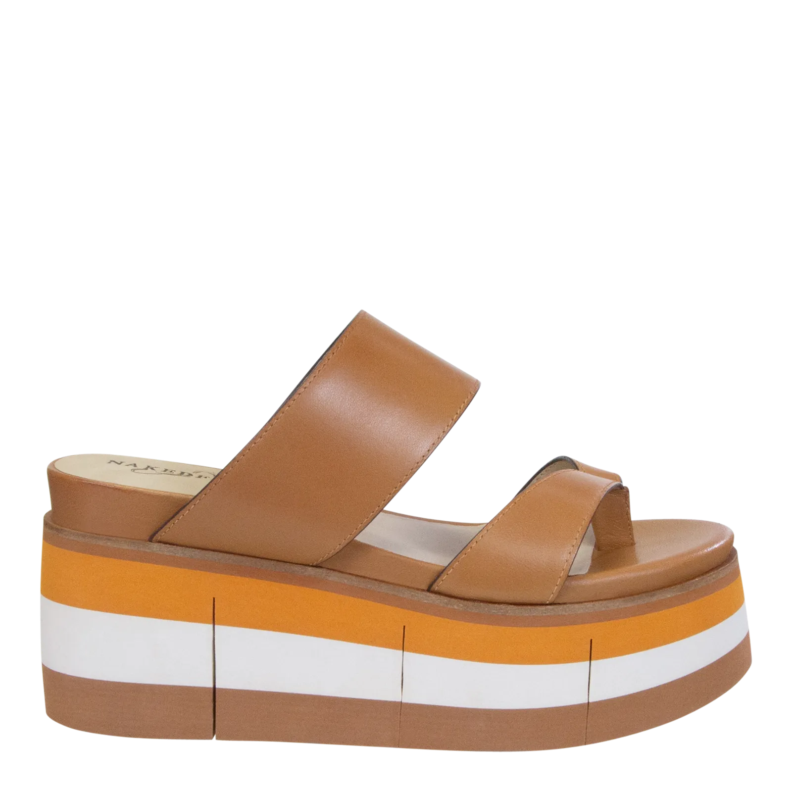 NAKED FEET - FLUX in TAN Wedge Sandals