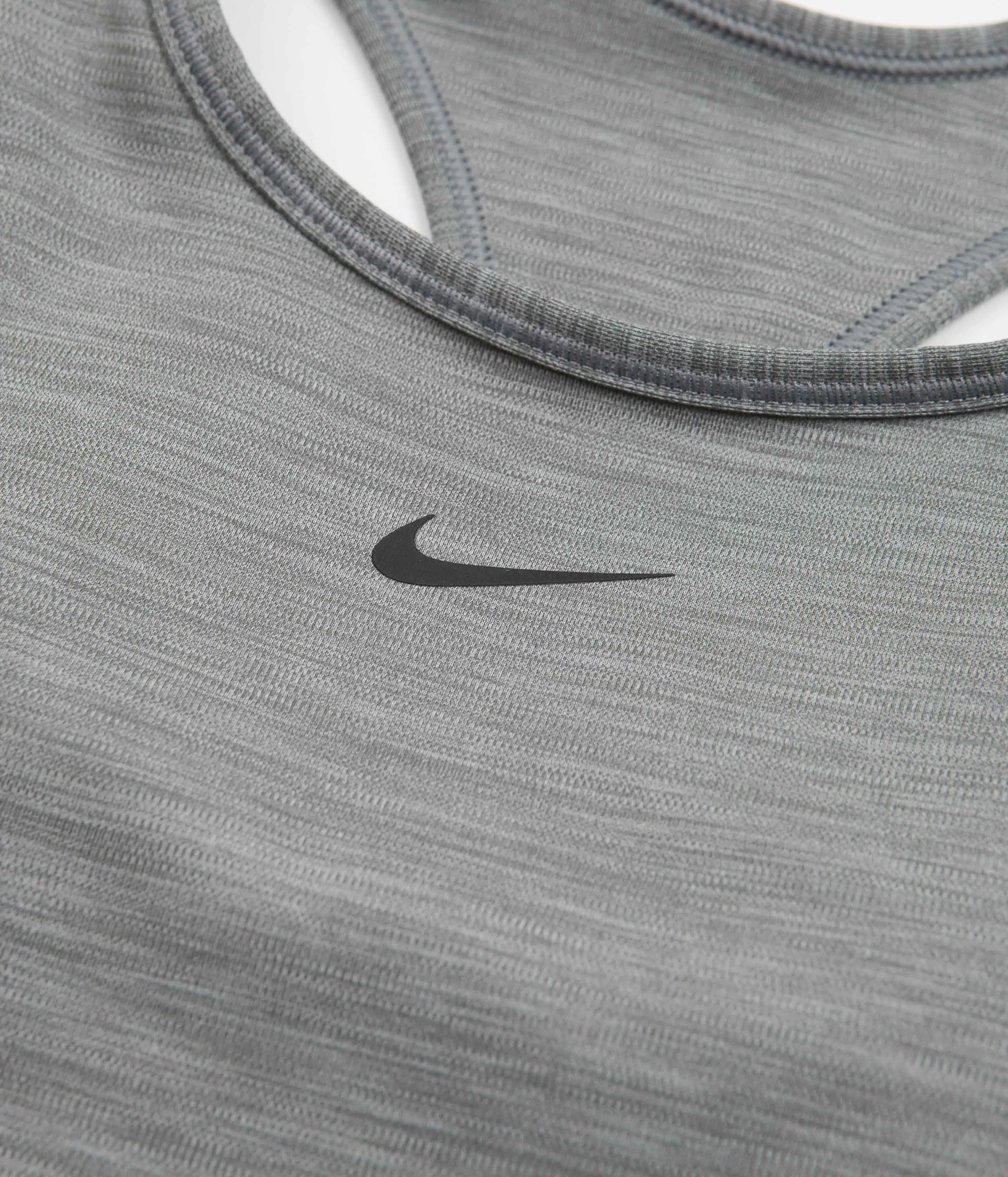 Nike Womens Dri-FIT Medium Support 1 Piece Pad Sports Bra - Smoke Grey / Heather / Black